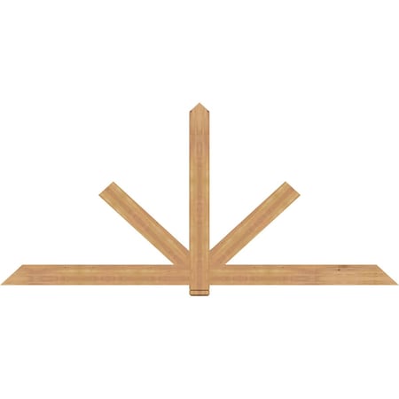 Ekena Millwork Kennewick Timber Gable Bracket, Western Red Cedar, 108"W x 49"H x 1 1/2"D x 5 1/2"F, 11/12 Pitch GBW108X49X0206KEN00SWR